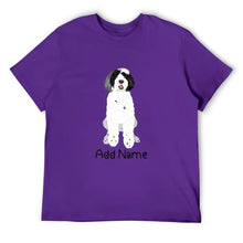 Load image into Gallery viewer, Personalized Portuguese Water Dog Dad Cotton T Shirt-Apparel-Apparel, Dog Dad Gifts, Personalized, Portuguese Water Dog, Shirt, T Shirt-Men&#39;s Cotton T Shirt-Purple-Medium-18