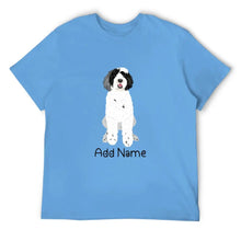 Load image into Gallery viewer, Personalized Portuguese Water Dog Dad Cotton T Shirt-Apparel-Apparel, Dog Dad Gifts, Personalized, Portuguese Water Dog, Shirt, T Shirt-Men&#39;s Cotton T Shirt-Sky Blue-Medium-2