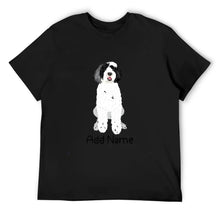 Load image into Gallery viewer, Personalized Portuguese Water Dog Dad Cotton T Shirt-Apparel-Apparel, Dog Dad Gifts, Personalized, Portuguese Water Dog, Shirt, T Shirt-Men&#39;s Cotton T Shirt-Black-Medium-9