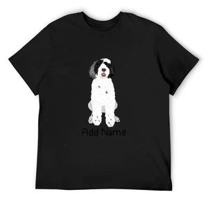 Personalized Portuguese Water Dog Dad Cotton T Shirt-Apparel-Apparel, Dog Dad Gifts, Personalized, Portuguese Water Dog, Shirt, T Shirt-Men's Cotton T Shirt-Black-Medium-9