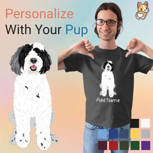 Load image into Gallery viewer, Personalized Portuguese Water Dog Dad Cotton T Shirt-Apparel-Apparel, Dog Dad Gifts, Personalized, Portuguese Water Dog, Shirt, T Shirt-1