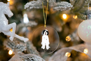 Personalized Portuguese Water Dog Love Christmas Tree Ornaments-Christmas Ornament-Christmas, Personalized, Portuguese Water Dog-Christmas Tree Ornaments-Transparent-3.5" or 8.9 cm-4