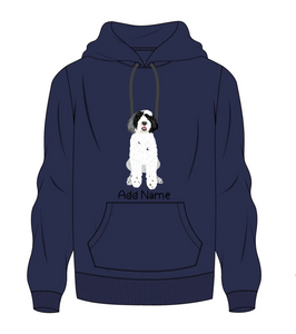 Personalized Portuguese Water Dog Men's Warm Hoodie Sweatshirt-Apparel-Apparel, Dog Dad Gifts, Hoodie, Personalized, Portuguese Water Dog, Sweatshirt-Men's Warm Hoodie Sweatshirt-Navy Blue-S-2