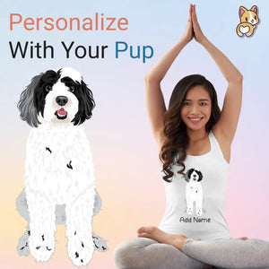 Personalized Portuguese Water Dog Mom Yoga Tank Top-Shirts & Tops-Apparel, Dog Mom Gifts, Portuguese Water Dog, Shirt, T Shirt-1