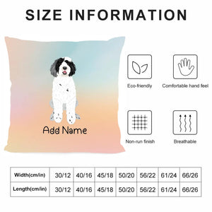 Personalized Portuguese Water Dog Soft Plush Pillowcase-Home Decor-Dog Dad Gifts, Dog Mom Gifts, Home Decor, Personalized, Pillows, Portuguese Water Dog-4