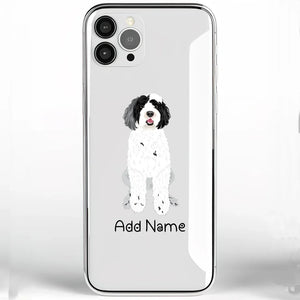 Personalized Portuguese Water Dog Soft Shell Phone Cover-Cell Phone Accessories-Accessories, Dog Mom Gifts, Personalized, Phone Case, Portuguese Water Dog-Phone Cover-Transparent TPU-One Size-2