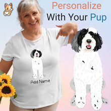 Load image into Gallery viewer, Personalized Portuguese Water Dog T Shirt for Women-Customizer-Apparel, Dog Mom Gifts, Personalized, Portuguese Water Dog, Shirt, T Shirt-Modal T-Shirts-White-Small-1