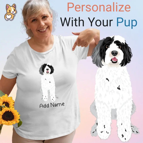 Personalized Portuguese Water Dog T Shirt for Women-Customizer-Apparel, Dog Mom Gifts, Personalized, Portuguese Water Dog, Shirt, T Shirt-Modal T-Shirts-White-Small-1