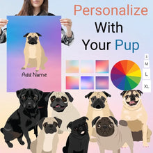 Load image into Gallery viewer, pugs poster-multi