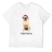 Load image into Gallery viewer, Personalized Pug Dad Cotton T Shirt-Apparel-Apparel, Dog Dad Gifts, Personalized, Pug, Pug - Black, Shirt, T Shirt-Men&#39;s Cotton T Shirt-White-Medium-10