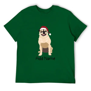 Personalized Pug Dad Cotton T Shirt-Apparel-Apparel, Dog Dad Gifts, Personalized, Pug, Pug - Black, Shirt, T Shirt-Men's Cotton T Shirt-Green-Medium-16