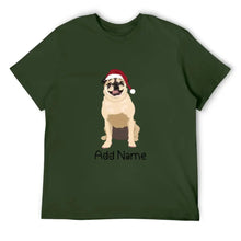 Load image into Gallery viewer, Personalized Pug Dad Cotton T Shirt-Apparel-Apparel, Dog Dad Gifts, Personalized, Pug, Pug - Black, Shirt, T Shirt-Men&#39;s Cotton T Shirt-Army Green-Medium-17