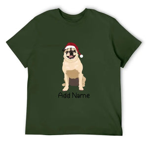 Personalized Pug Dad Cotton T Shirt-Apparel-Apparel, Dog Dad Gifts, Personalized, Pug, Pug - Black, Shirt, T Shirt-Men's Cotton T Shirt-Army Green-Medium-17