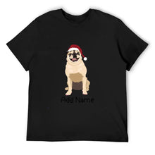 Load image into Gallery viewer, Personalized Pug Dad Cotton T Shirt-Apparel-Apparel, Dog Dad Gifts, Personalized, Pug, Pug - Black, Shirt, T Shirt-Men&#39;s Cotton T Shirt-Black-Medium-9