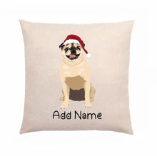 Load image into Gallery viewer, Personalized Pug Linen Pillowcase-Linen Pillow Case-Cotton-Linen-16&quot;x16&quot;