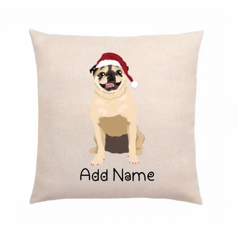 Personalized Pug Linen Pillowcase-Linen Pillow Case-Cotton-Linen-16