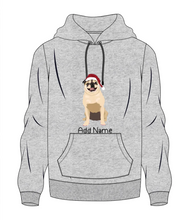 Load image into Gallery viewer, Personalized Pug Love Men&#39;s Warm Hoodie Sweatshirt-Apparel-Apparel, Dog Dad Gifts, Hoodie, Personalized, Pug, Pug - Black, Sweatshirt-Men&#39;s Warm Hoodie Sweatshirt-Gray-S-10