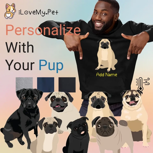 pugs hoodie-mens-multi