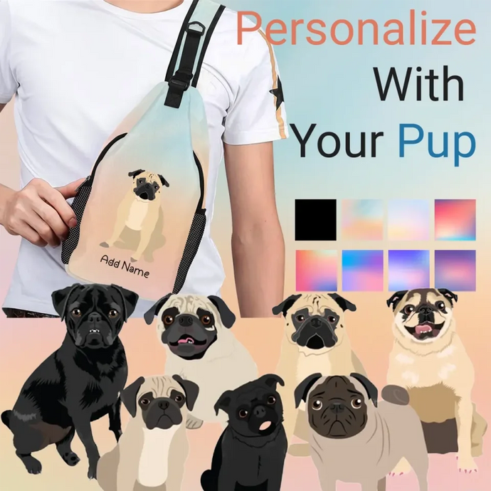 pugs sling-bag-multi