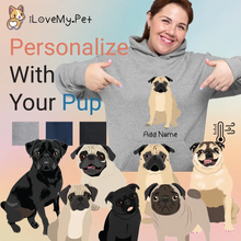 Load image into Gallery viewer, pugs hoodie-womens-multi