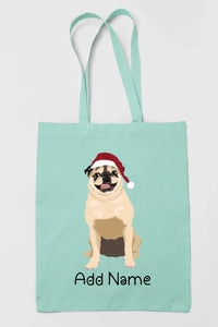 Personalized Pug Love Zippered Tote Bag-Accessories-Accessories, Bags, Dog Mom Gifts, Personalized, Pug, Pug - Black-12
