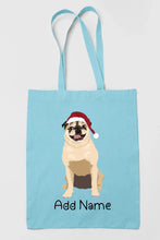 Load image into Gallery viewer, Personalized Pug Love Zippered Tote Bag-Accessories-Accessories, Bags, Dog Mom Gifts, Personalized, Pug, Pug - Black-13