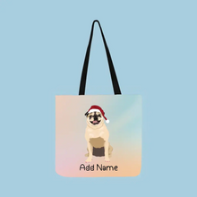 Load image into Gallery viewer, Personalized Pug Small Tote Bag-Accessories-Accessories, Bags, Dog Mom Gifts, Personalized, Pug, Pug - Black-Small Tote Bag-Your Design-One Size-2