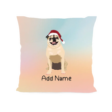 Load image into Gallery viewer, Personalized Pug Soft Plush Pillowcase-Home Decor-Christmas, Dog Dad Gifts, Dog Mom Gifts, Home Decor, Personalized, Pillows, Pug, Pug - Black-Soft Plush Pillowcase-As Selected-12&quot;x12&quot;-2