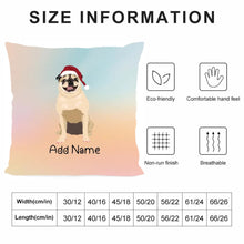 Load image into Gallery viewer, Personalized Pug Soft Plush Pillowcase-Home Decor-Christmas, Dog Dad Gifts, Dog Mom Gifts, Home Decor, Personalized, Pillows, Pug, Pug - Black-4