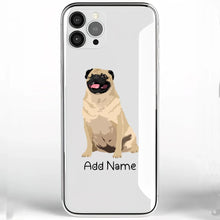 Load image into Gallery viewer, Personalized Pug Soft Shell Phone Cover-Cell Phone Accessories-Accessories, Dog Mom Gifts, Personalized, Phone Case, Pug-Phone Cover-Transparent TPU-One Size-2