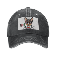 Load image into Gallery viewer, Personalized Rat Terrier Baseball Cap - Romeo Rat Terrier Design - Match Your Dog's Coat Color-Hats &amp; Caps-Accessories,Baseball Caps,Dog Mom Gifts-Black-One Size-4