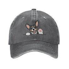 Load image into Gallery viewer, Personalized Rat Terrier Baseball Cap - Waving Rat Terrier Design - Match Your Dog's Coat Color-Hats &amp; Caps-Red-Deep Heather-One Size-59