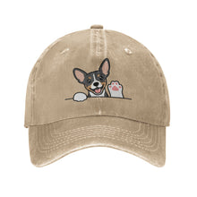 Load image into Gallery viewer, Personalized Rat Terrier Baseball Cap - Waving Rat Terrier Design - Match Your Dog's Coat Color-Hats &amp; Caps-Red-Natural-One Size-62