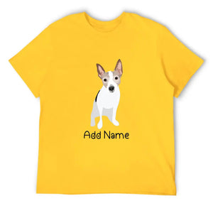 Personalized Rat Terrier Dad Cotton T Shirt-Apparel-Apparel, Dog Dad Gifts, Personalized, Rat Terrier, Shirt, T Shirt-Men's Cotton T Shirt-Yellow-Medium-13