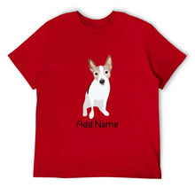 Load image into Gallery viewer, Personalized Rat Terrier Dad Cotton T Shirt-Apparel-Apparel, Dog Dad Gifts, Personalized, Rat Terrier, Shirt, T Shirt-Men&#39;s Cotton T Shirt-Red-Medium-14