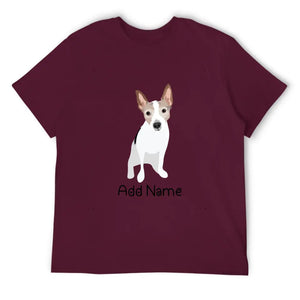 Personalized Rat Terrier Dad Cotton T Shirt-Apparel-Apparel, Dog Dad Gifts, Personalized, Rat Terrier, Shirt, T Shirt-Men's Cotton T Shirt-Maroon-Medium-15