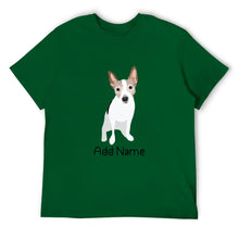 Load image into Gallery viewer, Personalized Rat Terrier Dad Cotton T Shirt-Apparel-Apparel, Dog Dad Gifts, Personalized, Rat Terrier, Shirt, T Shirt-Men&#39;s Cotton T Shirt-Green-Medium-16