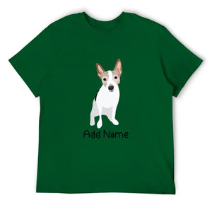 Personalized Rat Terrier Dad Cotton T Shirt-Apparel-Apparel, Dog Dad Gifts, Personalized, Rat Terrier, Shirt, T Shirt-Men's Cotton T Shirt-Green-Medium-16