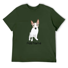 Load image into Gallery viewer, Personalized Rat Terrier Dad Cotton T Shirt-Apparel-Apparel, Dog Dad Gifts, Personalized, Rat Terrier, Shirt, T Shirt-Men&#39;s Cotton T Shirt-Army Green-Medium-17