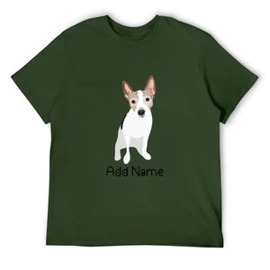 Personalized Rat Terrier Dad Cotton T Shirt-Apparel-Apparel, Dog Dad Gifts, Personalized, Rat Terrier, Shirt, T Shirt-Men's Cotton T Shirt-Army Green-Medium-17