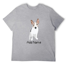 Load image into Gallery viewer, Personalized Rat Terrier Dad Cotton T Shirt-Apparel-Apparel, Dog Dad Gifts, Personalized, Rat Terrier, Shirt, T Shirt-Men&#39;s Cotton T Shirt-Gray-Medium-19