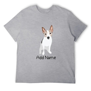 Personalized Rat Terrier Dad Cotton T Shirt-Apparel-Apparel, Dog Dad Gifts, Personalized, Rat Terrier, Shirt, T Shirt-Men's Cotton T Shirt-Gray-Medium-19