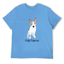 Load image into Gallery viewer, Personalized Rat Terrier Dad Cotton T Shirt-Apparel-Apparel, Dog Dad Gifts, Personalized, Rat Terrier, Shirt, T Shirt-Men&#39;s Cotton T Shirt-Sky Blue-Medium-2