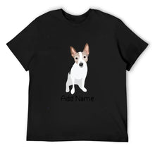 Load image into Gallery viewer, Personalized Rat Terrier Dad Cotton T Shirt-Apparel-Apparel, Dog Dad Gifts, Personalized, Rat Terrier, Shirt, T Shirt-Men&#39;s Cotton T Shirt-Black-Medium-9