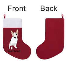 Load image into Gallery viewer, Personalized Rat Terrier Large Christmas Stocking-Christmas Ornament-Christmas, Home Decor, Personalized, Rat Terrier-Large Christmas Stocking-Christmas Red-One Size-3