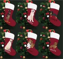 Load image into Gallery viewer, Personalized Rat Terrier Large Christmas Stocking-Christmas Ornament-Christmas, Home Decor, Personalized, Rat Terrier-Large Christmas Stocking-Christmas Red-One Size-8