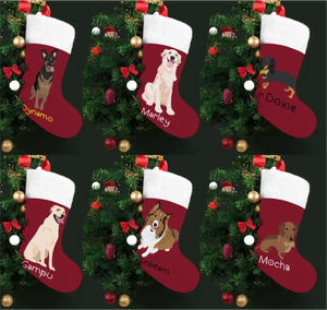 Personalized Rat Terrier Large Christmas Stocking-Christmas Ornament-Christmas, Home Decor, Personalized, Rat Terrier-Large Christmas Stocking-Christmas Red-One Size-8