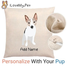 Load image into Gallery viewer, Personalized Rat Terrier Linen Pillowcase-Home Decor-Dog Dad Gifts, Dog Mom Gifts, Home Decor, Personalized, Pillows, Rat Terrier-1