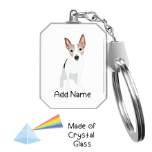 Load image into Gallery viewer, Personalized Rat Terrier Love Crystal Glass Keychain-Accessories-Rat Terrier-Crystal Keychain-Glass Crystal-One Size-2