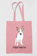 Load image into Gallery viewer, Personalized Rat Terrier Love Zippered Tote Bag-Accessories-Accessories, Bags, Dog Mom Gifts, Personalized, Rat Terrier-Zippered Tote Bag-Light Pink-Classic-11